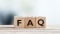 Кубики с буквами FAQ